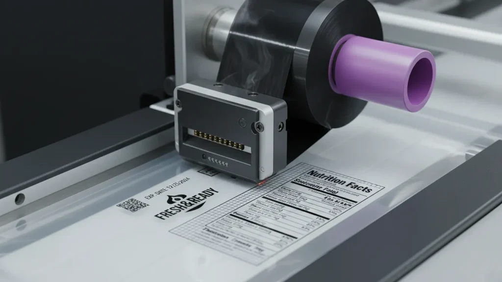 33 mm Yakın Kenar TTO Termal Transfer Şeridi: Yüksek Hızlı Gıda Paketleme için Sıfır Duruş Süresi, Stabil Baskı